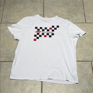 Formula 1 F1 white red black t-shirt